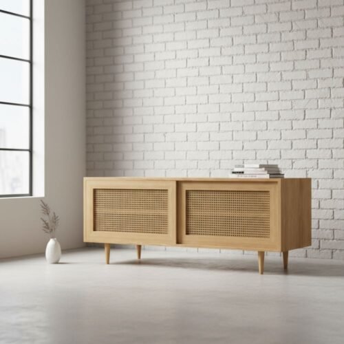 Rattan Compact Media Unit